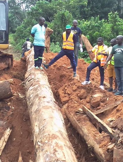 Réhabilitation d’un Pont écroulé à Koumé